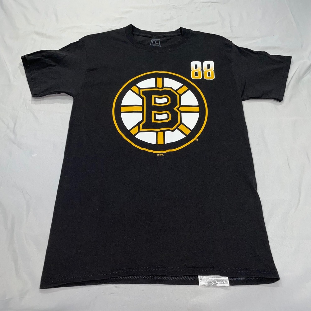 ProEdge Boston Bruins David Pastrnak 88 T-Shirt Black NHL Hockey Women Small